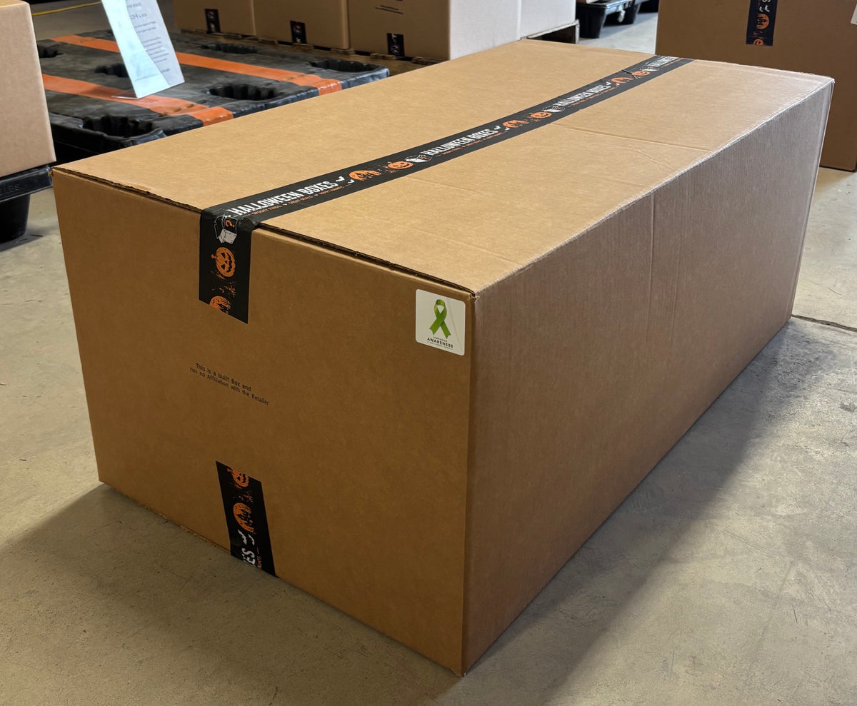 Red Tag Halloween Coffin Mystery Box